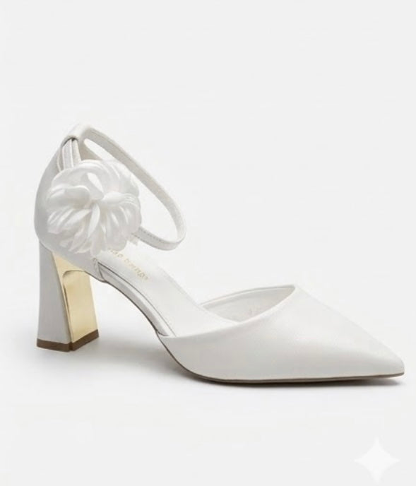 Escarpins Slingback à Talon Doré