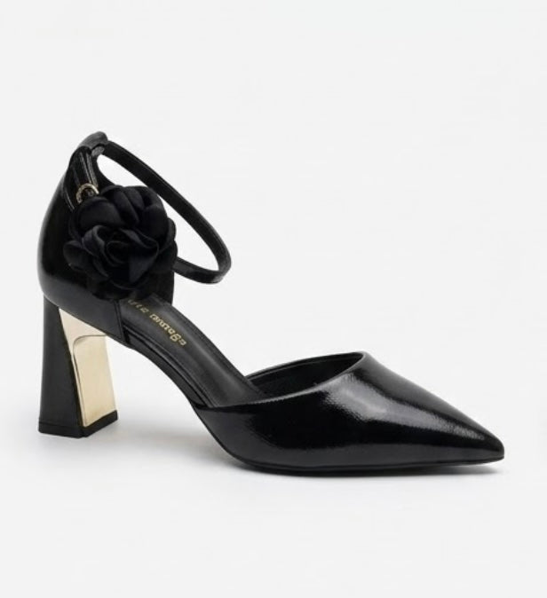 Escarpins Slingback à Talon Doré